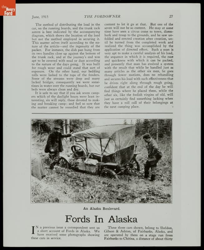 Ford Model T Stuck in the Mud in Alaska, 1915
