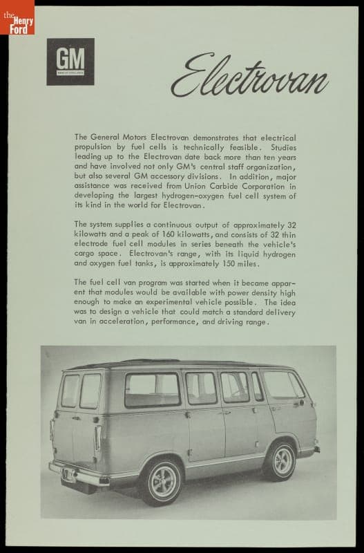 "GM Electrovan" Brochure, 1966
