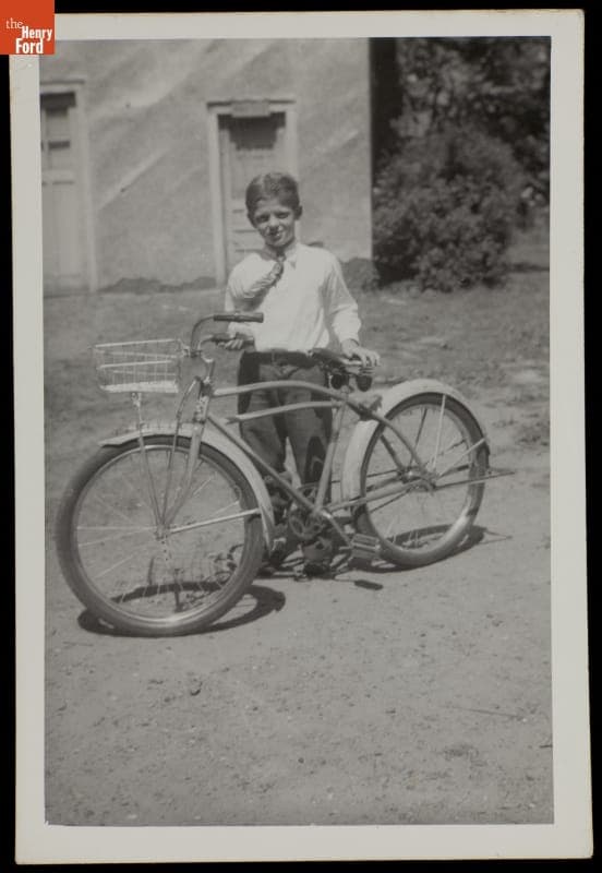 Boy with a Bicycle, circa 1940