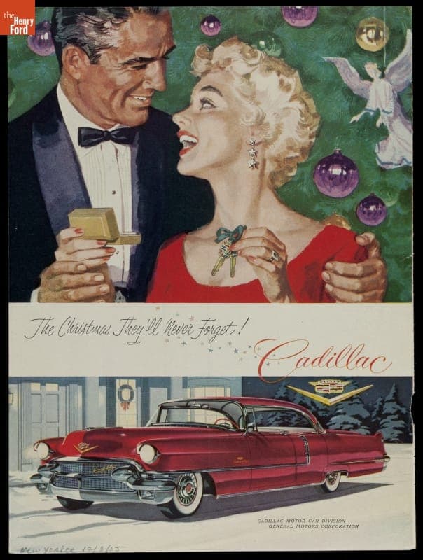 Advertisement, "The Christmas They'll Never Forget!," Cadillac, 1955
