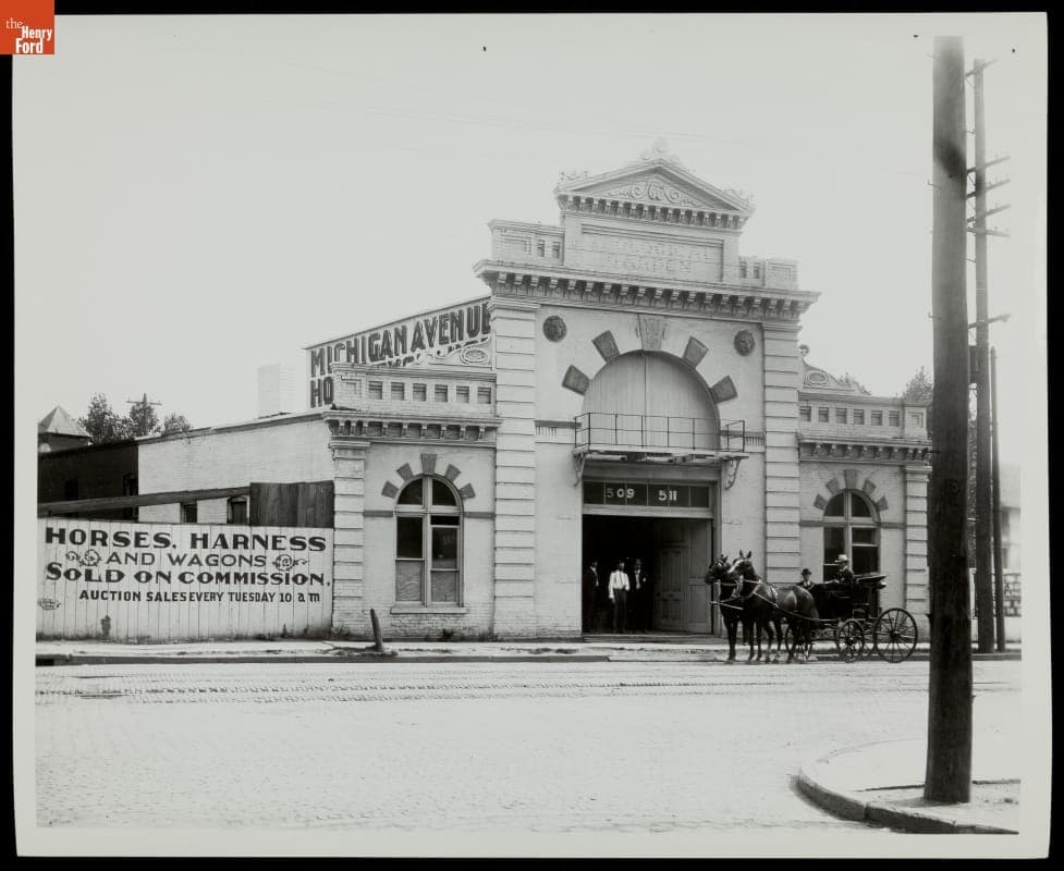 Livery Stable, Detroit, Michigan, circa 1890