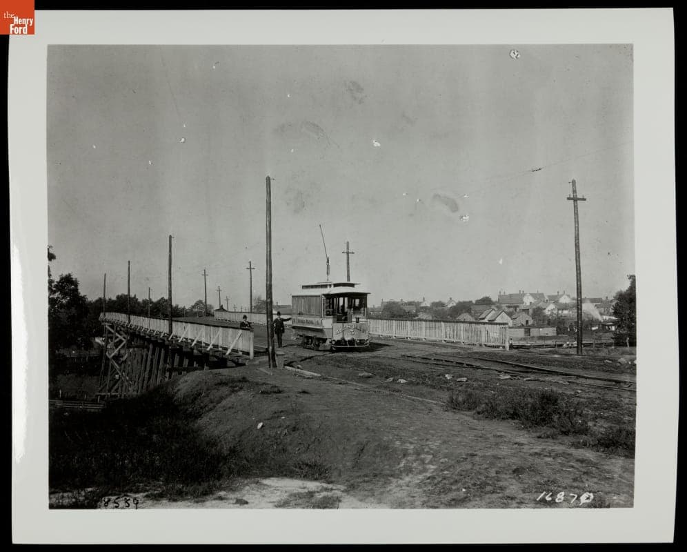 Electric Streetcar on Tracks, Atlanta, Georgia, circa 1890