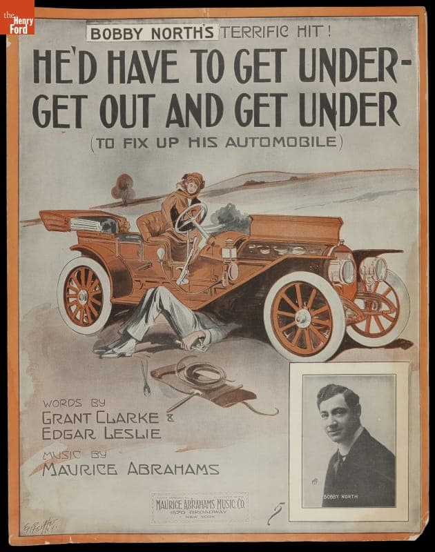 Music Sheet, "He'd Have to Get Under--Get Out and Get Under, to Fix up His Automobile," 1913