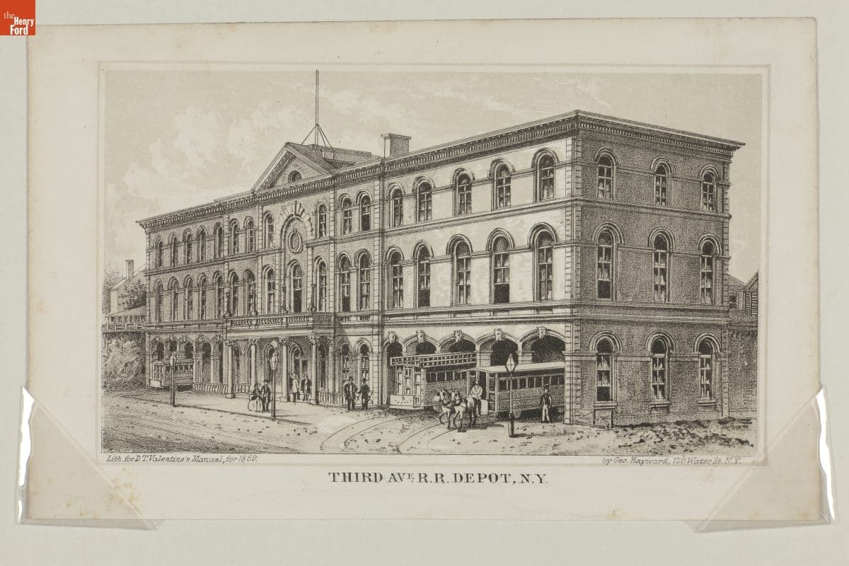 "Third Ave. R.R. Depot, N.Y.," 1859