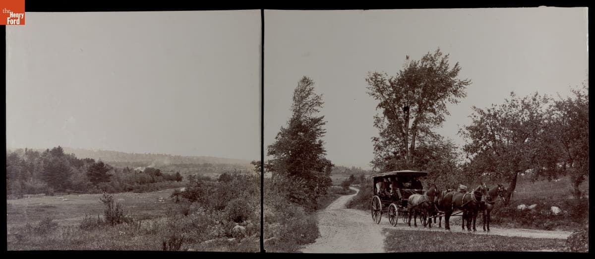 On the Road to Danville Junction, Poland Spring, Maine, circa 1900