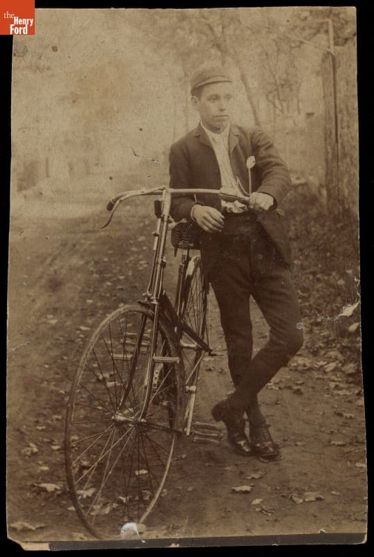 Man with a Safety Bicycle, circa 1890