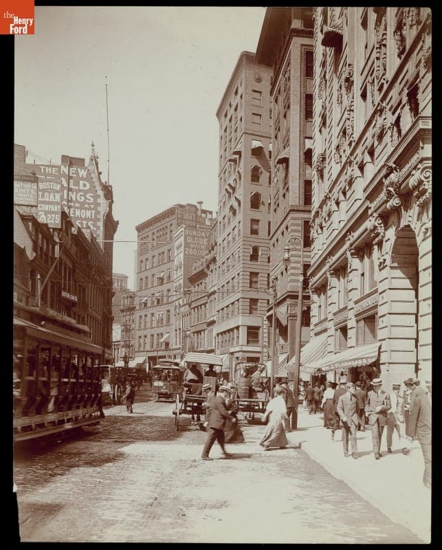 Newspaper Row, Washington Street, Boston, Massachusetts, 1906