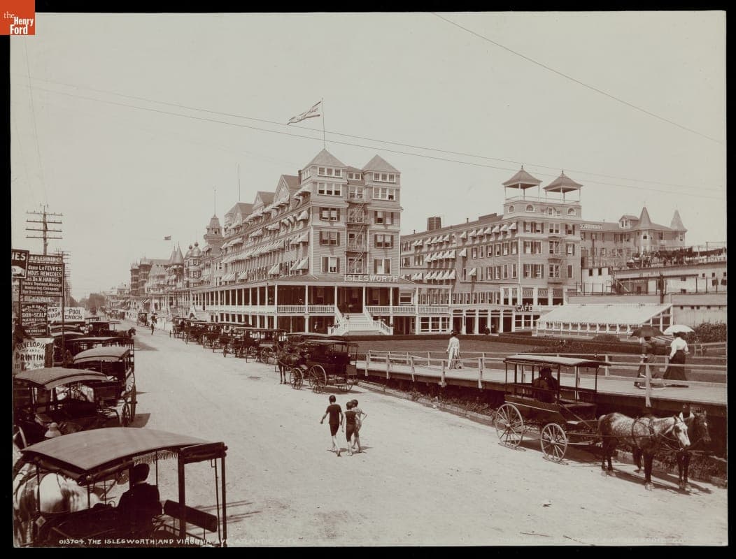 The Islesworth Hotel and Virginia Avenue, Atlantic City, New Jersey, circa 1901