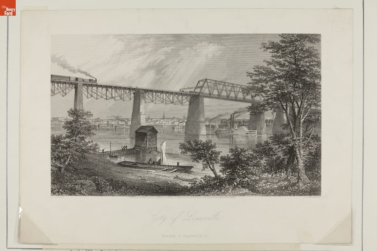 Steel Engraving, "City of Louisville," circa 1870