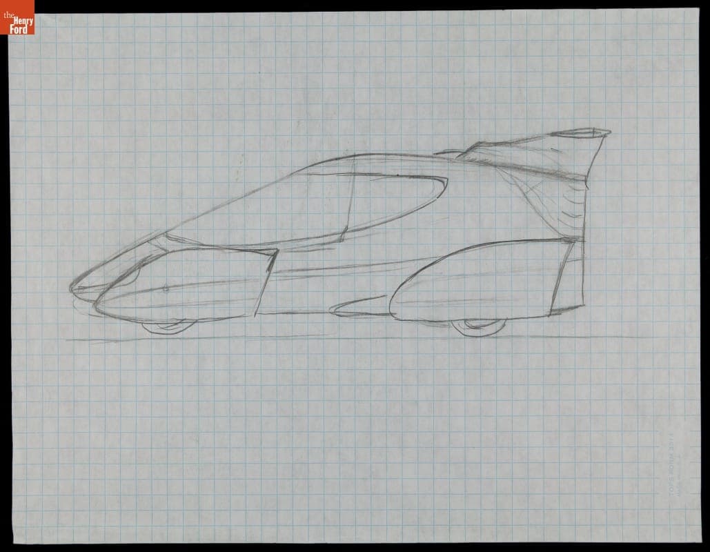 Early Design Sketch of the Edison2 Very Light Car, 2008