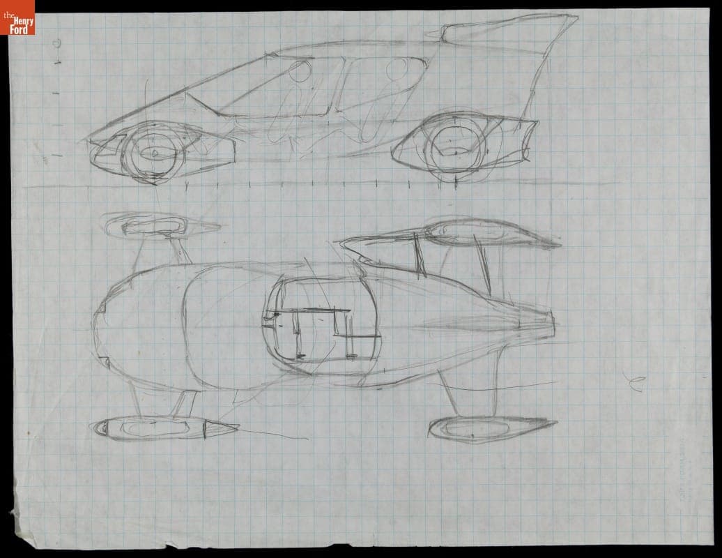 Early Design Sketch of the Edison2 Very Light Car, 2008