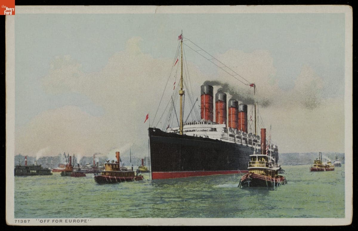 "Off for Europe," circa 1905