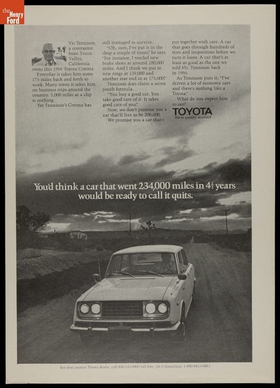 1971 Toyota Corona Advertisement