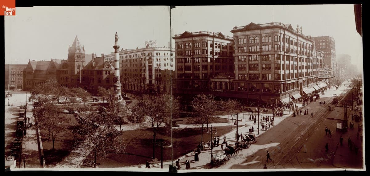 "Lafayette Square and Main Street, Buffalo, New York," circa 1908