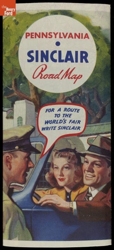 Sinclair Road Map of Pennsylvania, 1939