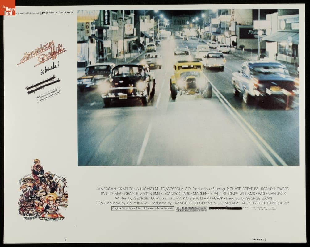 Movie Theater Lobby Card, "American Graffiti is Back!," 1978