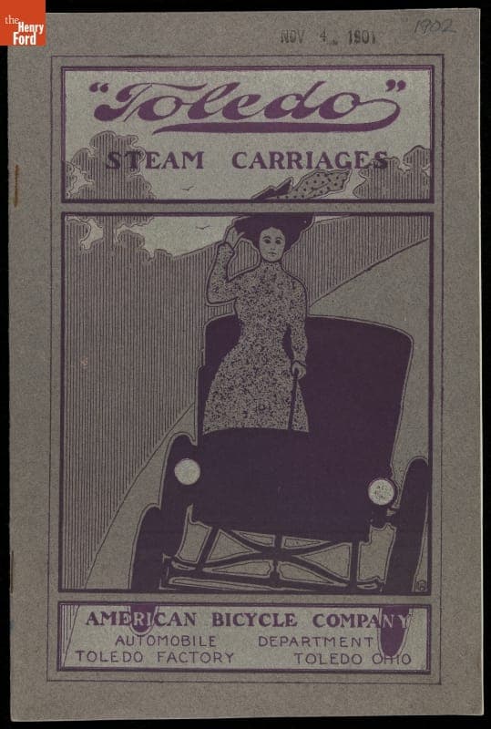 Catalog for Toledo Steam Carriages by American Bicycle Company, 1901
