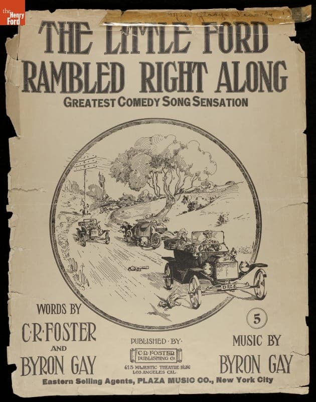 Music Sheet, "The Little Ford Rambled Right Along," 1914