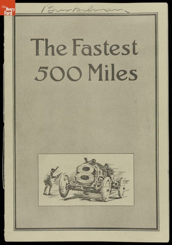 1913 National Motor Vehicle Co. Sales Brochure, "The Fastest 500 Miles"