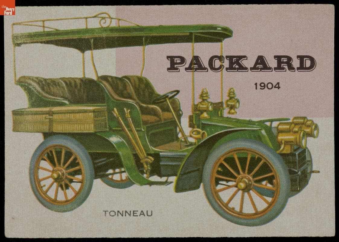 Topps "World on Wheels" Series, 1904 Packard Tonneau, circa 1954
