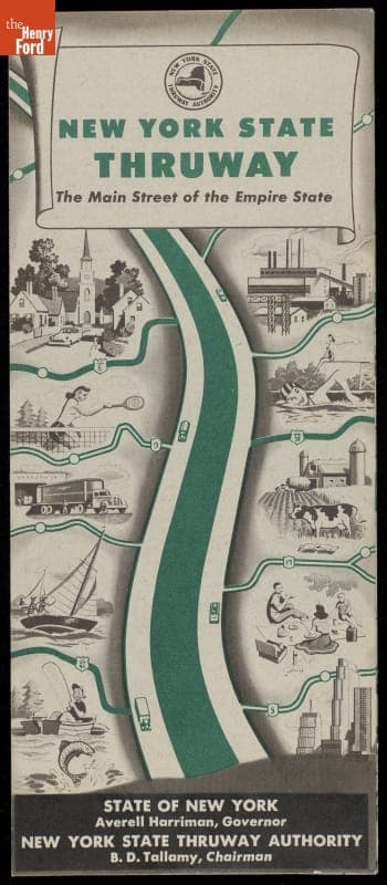 "New York State Thruway, the Main Street of the Empire State," circa 1957