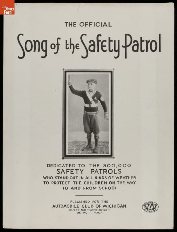 Music Sheet, "The Official Song of the Safety Patrol," 1937