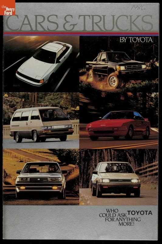 Sales Brochure for 1986 Toyota Cars and Trucks