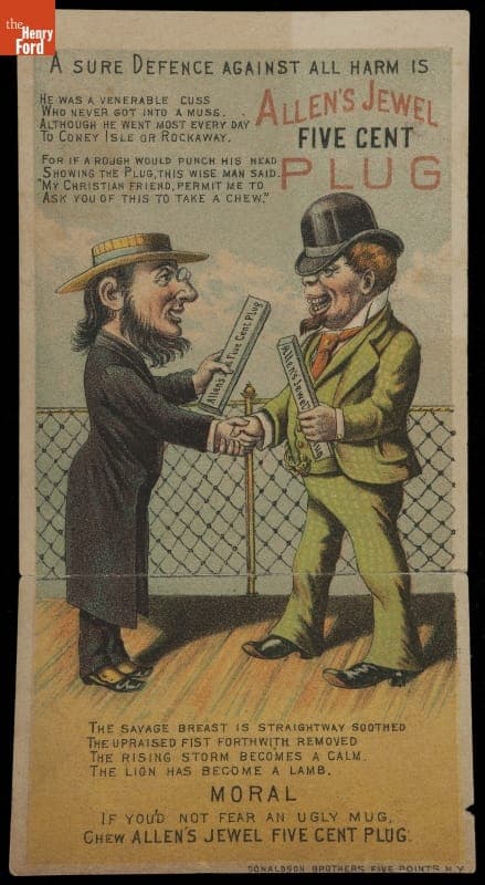 Trade Card for Allen's Jewel Five Cent Plug Tobacco, 1870-1890