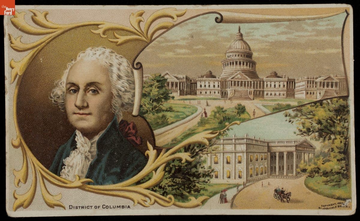 Trade Card for Ariosa Coffee, Arbuckle Bros., "District of Columbia," 1883