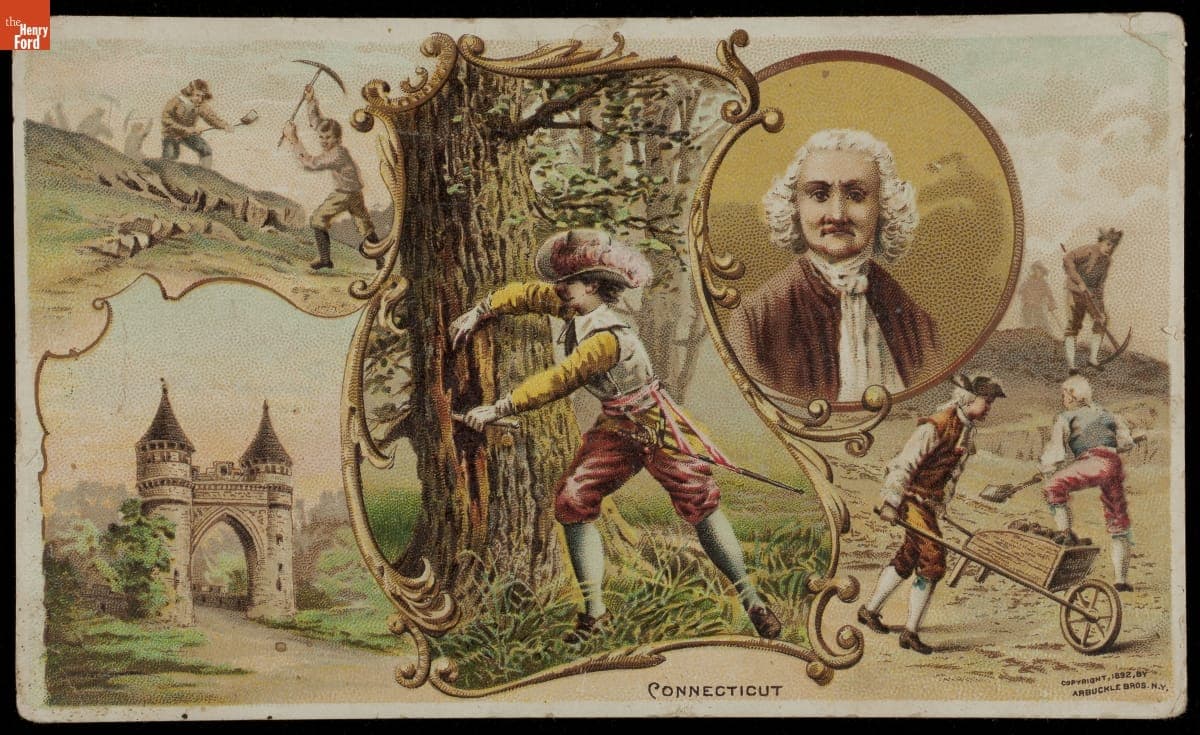 Trade Card for Ariosa Coffee, Arbuckle Bros., "Connecticut," 1892