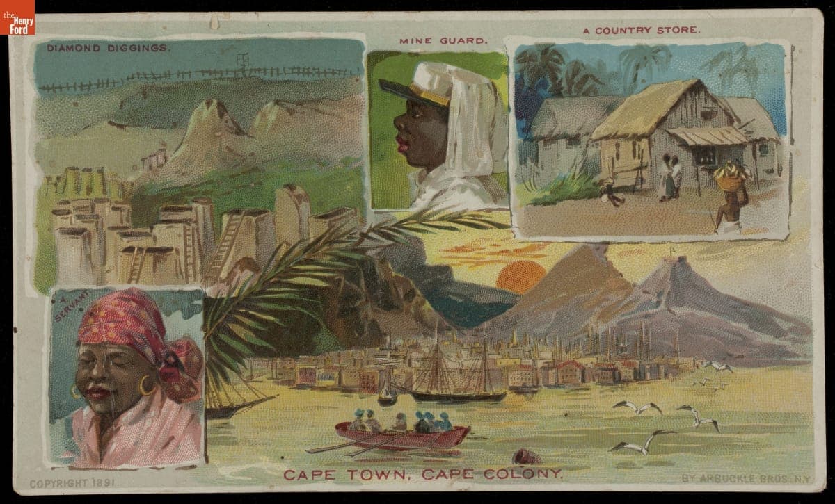 Trade Card for Ariosa Coffee, Arbuckle Bros., "Cape Town, Cape Colony," 1891