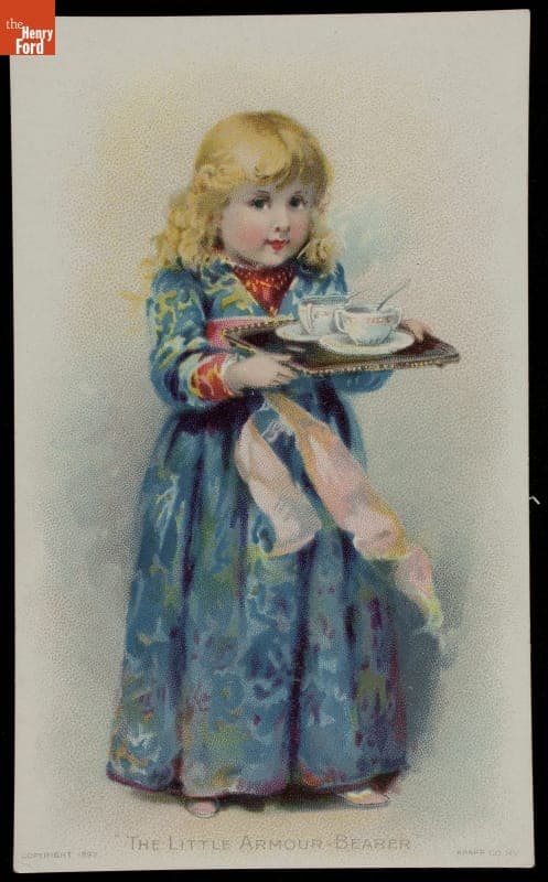 Trade Card for Armour's Extract of Beef, "The Little Armour Bearer," 1892