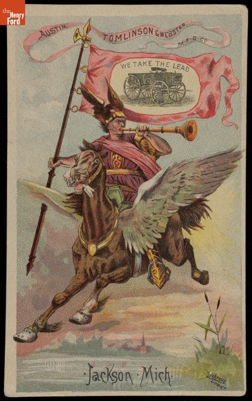 Trade Card for Jackson Wagons, Austin, Tomlinson & Webster Mfg. Co., 1880-1890