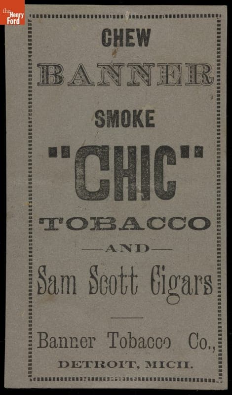 Trade Card for Banner Tobacco Co., 1870-1890