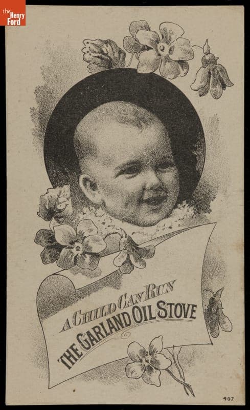 Trade Card for Garland Oil Stoves, Barstow Stove Co., 1880-1900
