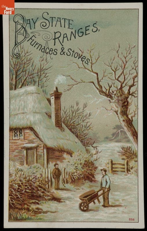 Trade Card for Bay State Ranges, Barstow Stove Co., 1887-1890