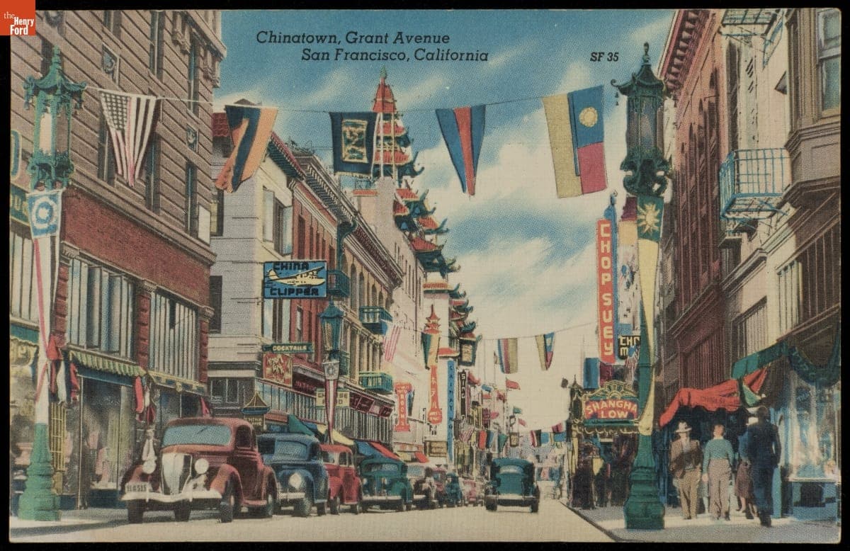 "Chinatown, Grant Avenue in San Francisco, California," 1930-1945