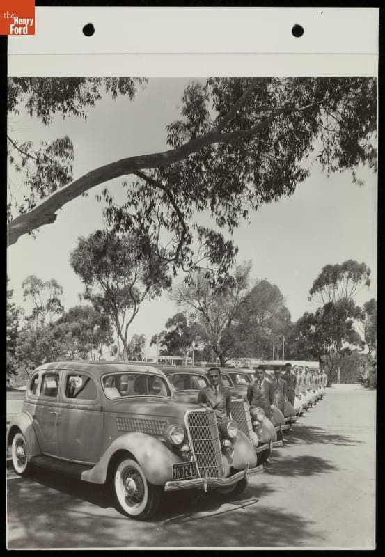 Ford Automobiles with Drivers, 'Roads of the Pacific,' California Pacific International Exposition, San Diego, 1935