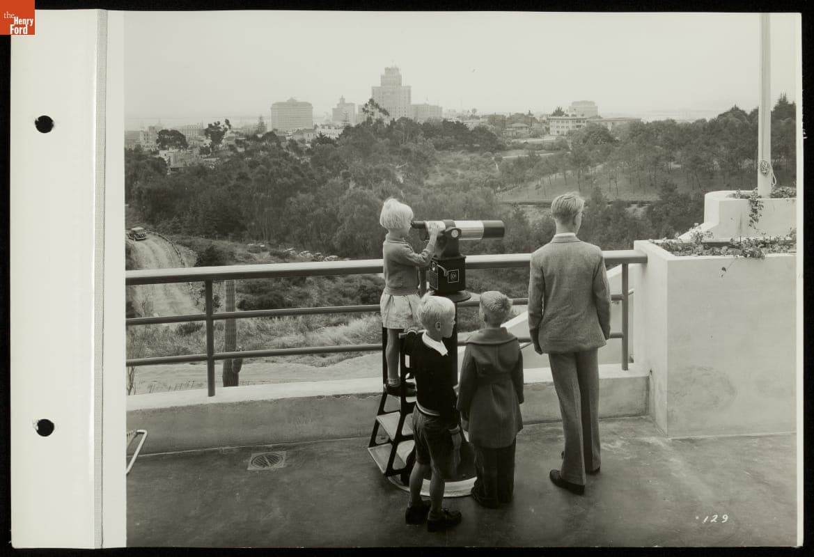 Overlooking 'Roads of the Pacific' Exhibit from the Ford Building, California Pacific International Exposition, San Diego, 1935