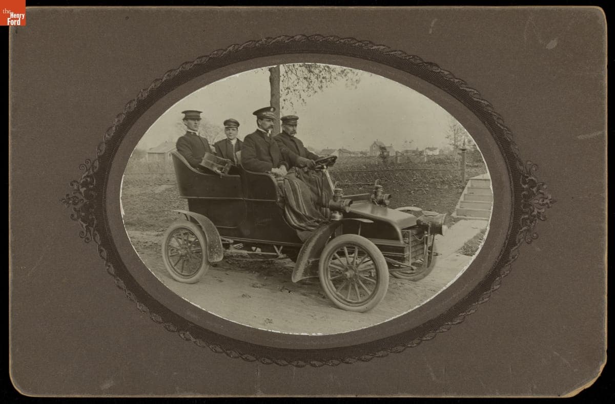 J. W. Snedeker, Jr. and a Lenawee Automobile, 1903