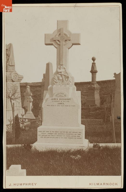 Headstone in Scottish Cemetery, circa 1883