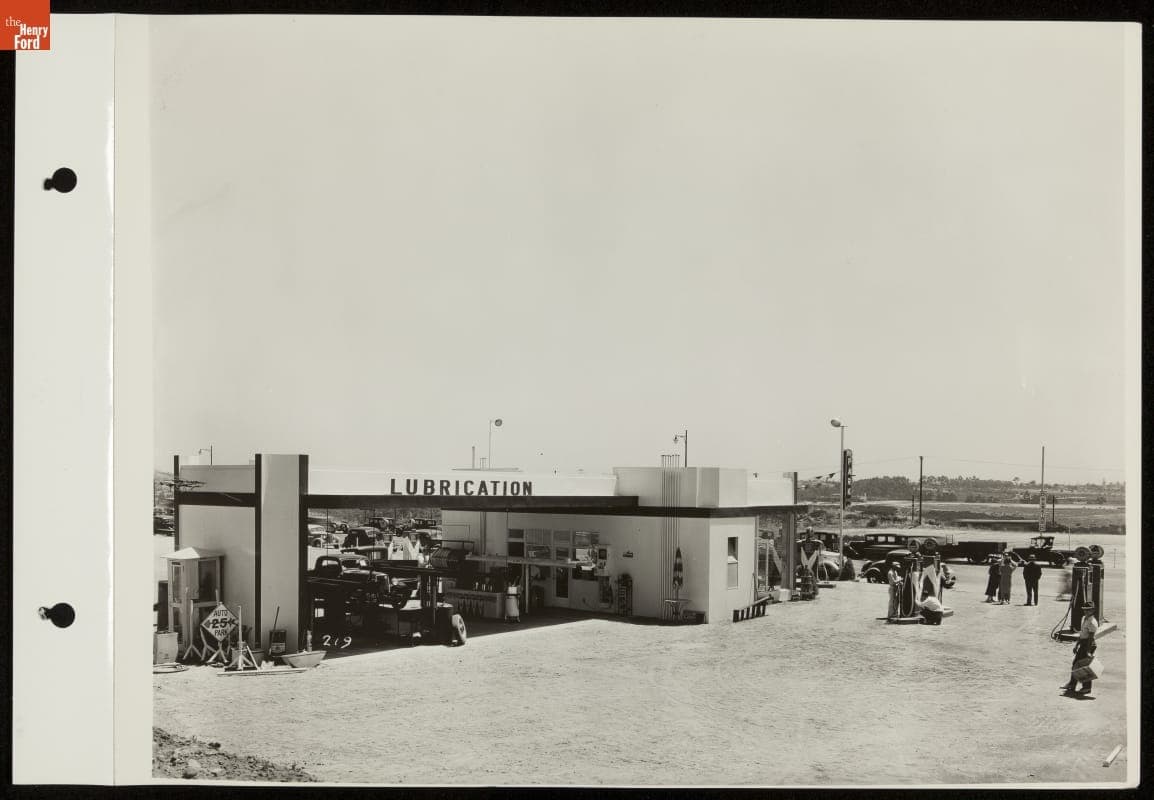 Rear View of Casey's Master Service Station, California Pacific International Exposition, San Diego, California, 1935