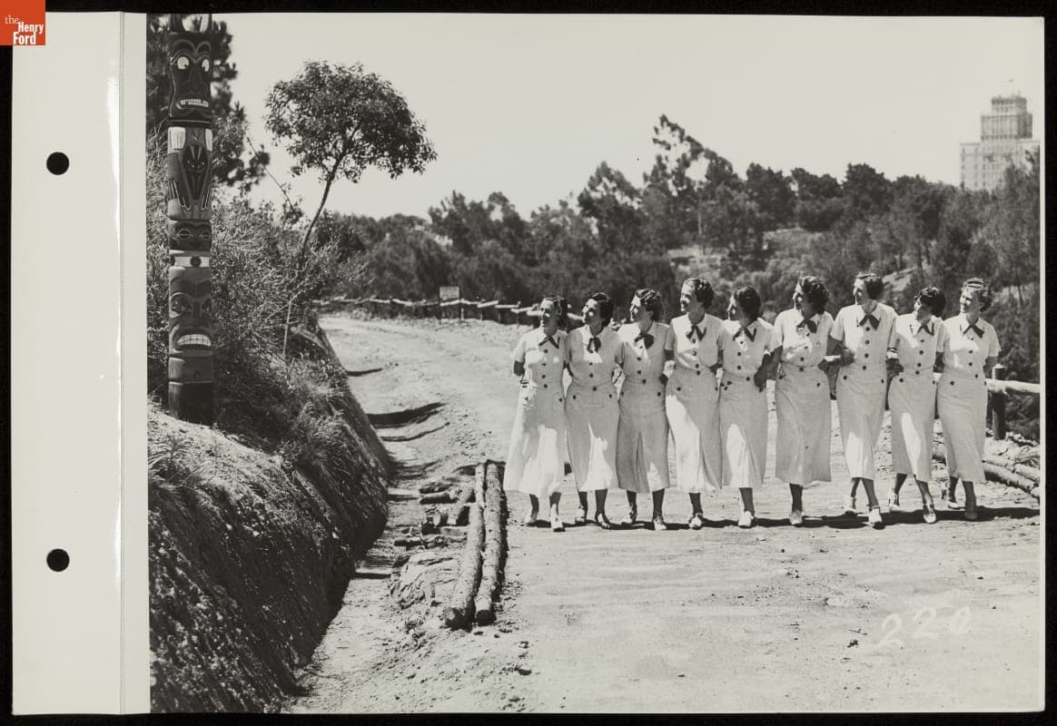 Shell Oil Company's Information Girls on the 'Roads of the Pacific,' California Pacific International Exposition, San Diego, 1935