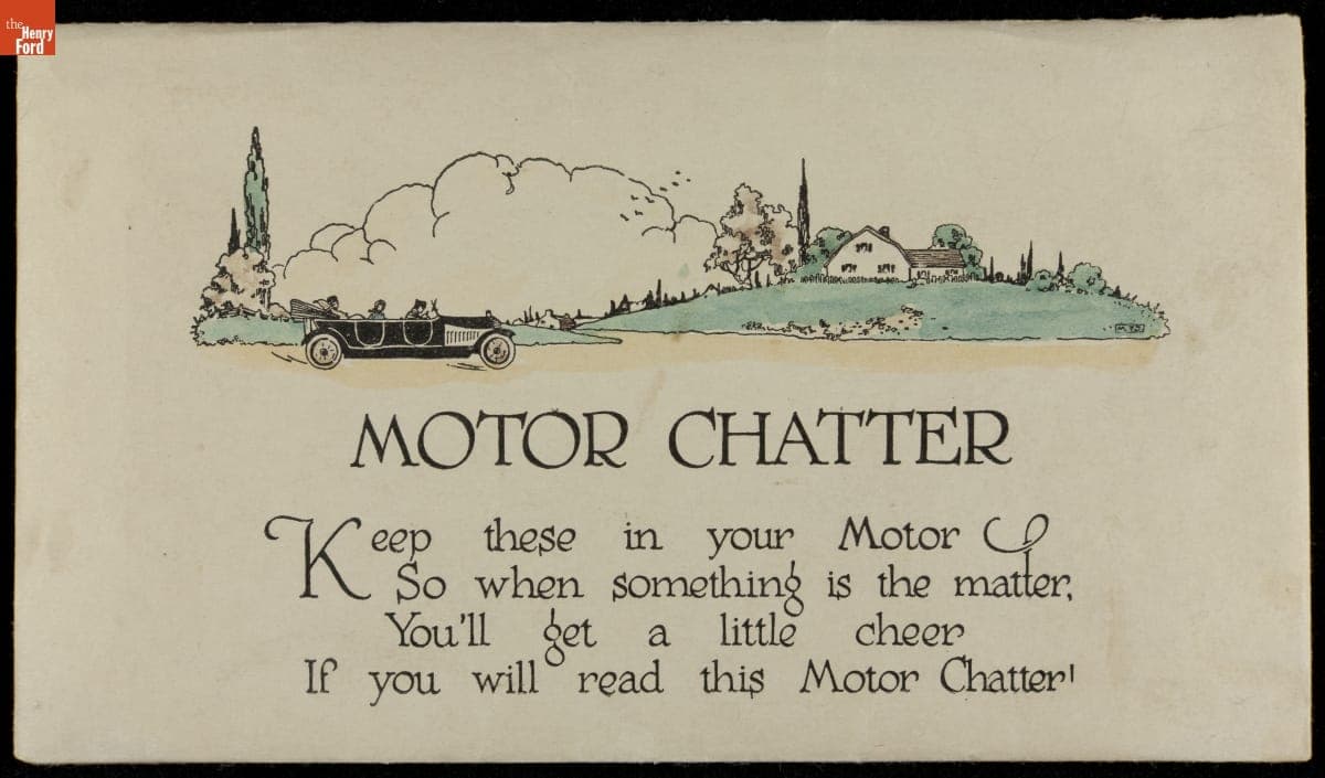 Automobile Travel Game, "Motor Chatter," circa 1920
