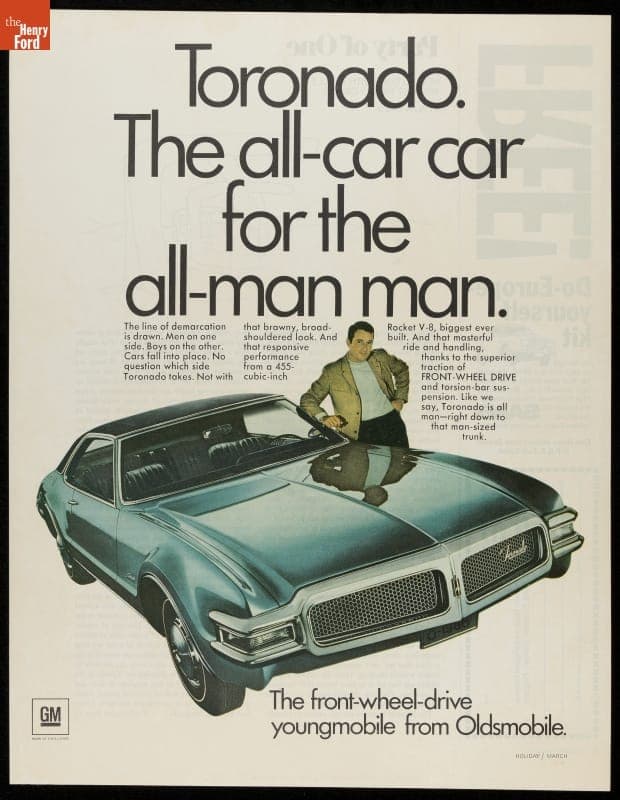 "Toronado. The All-Car Car for the All-Man Man" Oldsmobile Advertisement, 1968