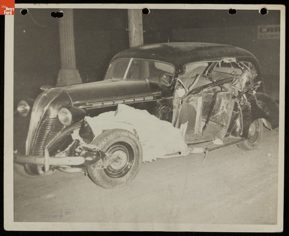Damaged Car after an Accident, Detroit, Michigan, 1930-1945