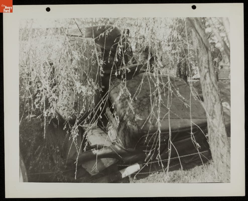 Two Wrecked Vehicles Following an Accident, 1940