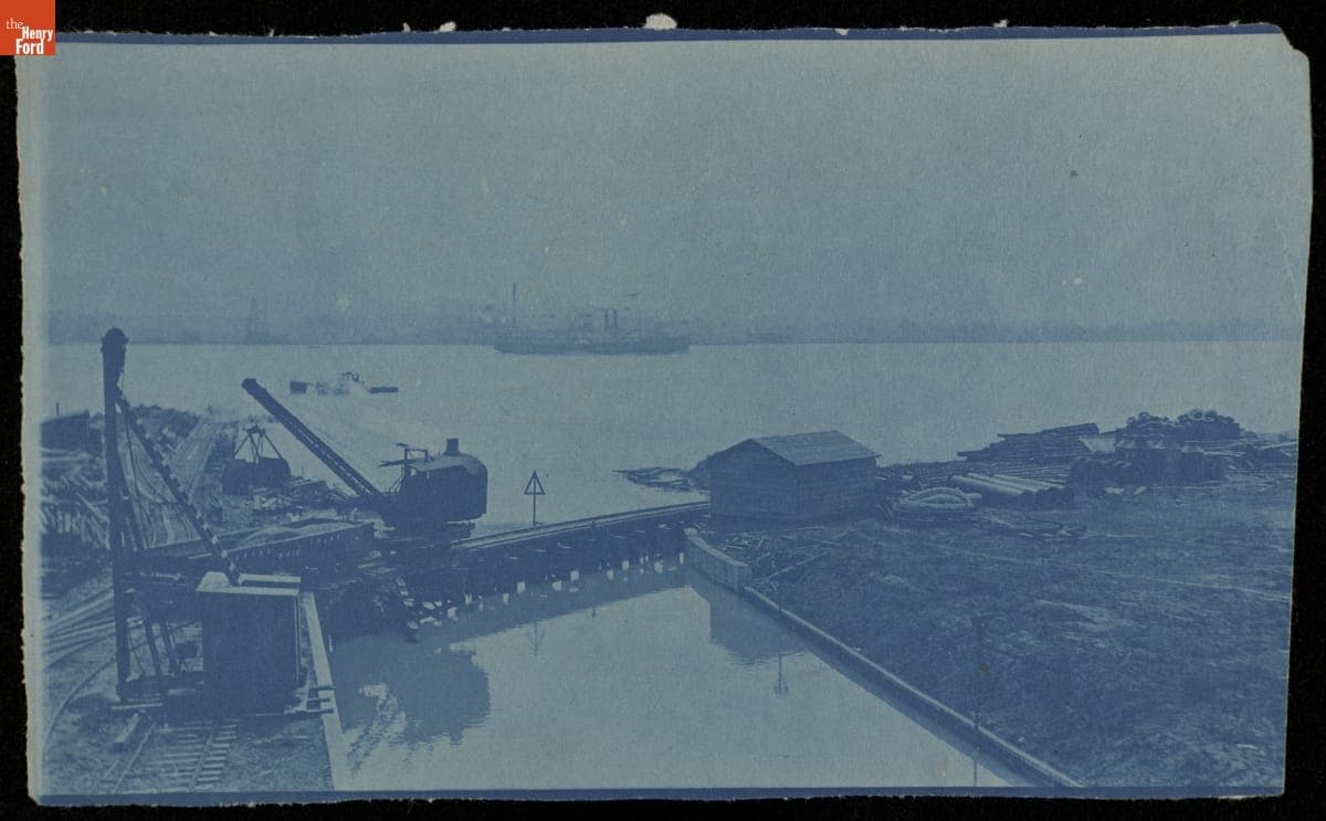 Calcite Quarry near Rogers City, Michigan, circa 1912