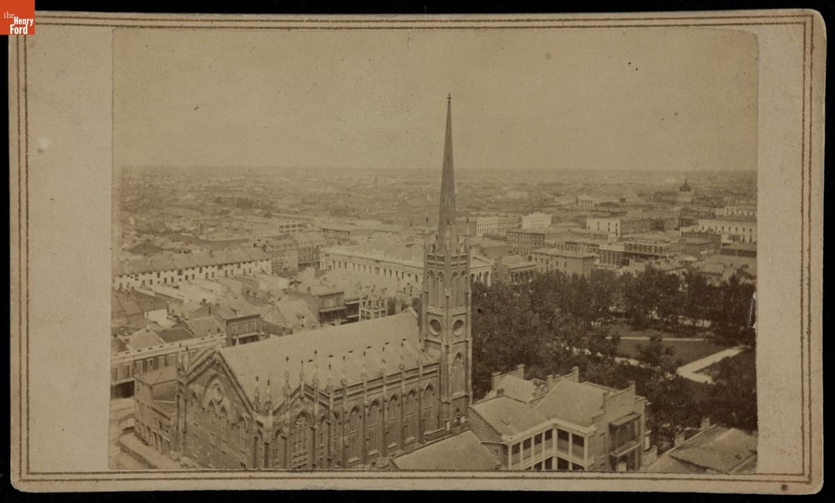 Aerial View, Possibly New Orleans, Louisiana, circa 1880