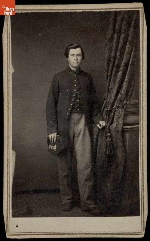Union Army Private, Taken at Benton Barracks, St. Louis, Missouri, 1861-1865